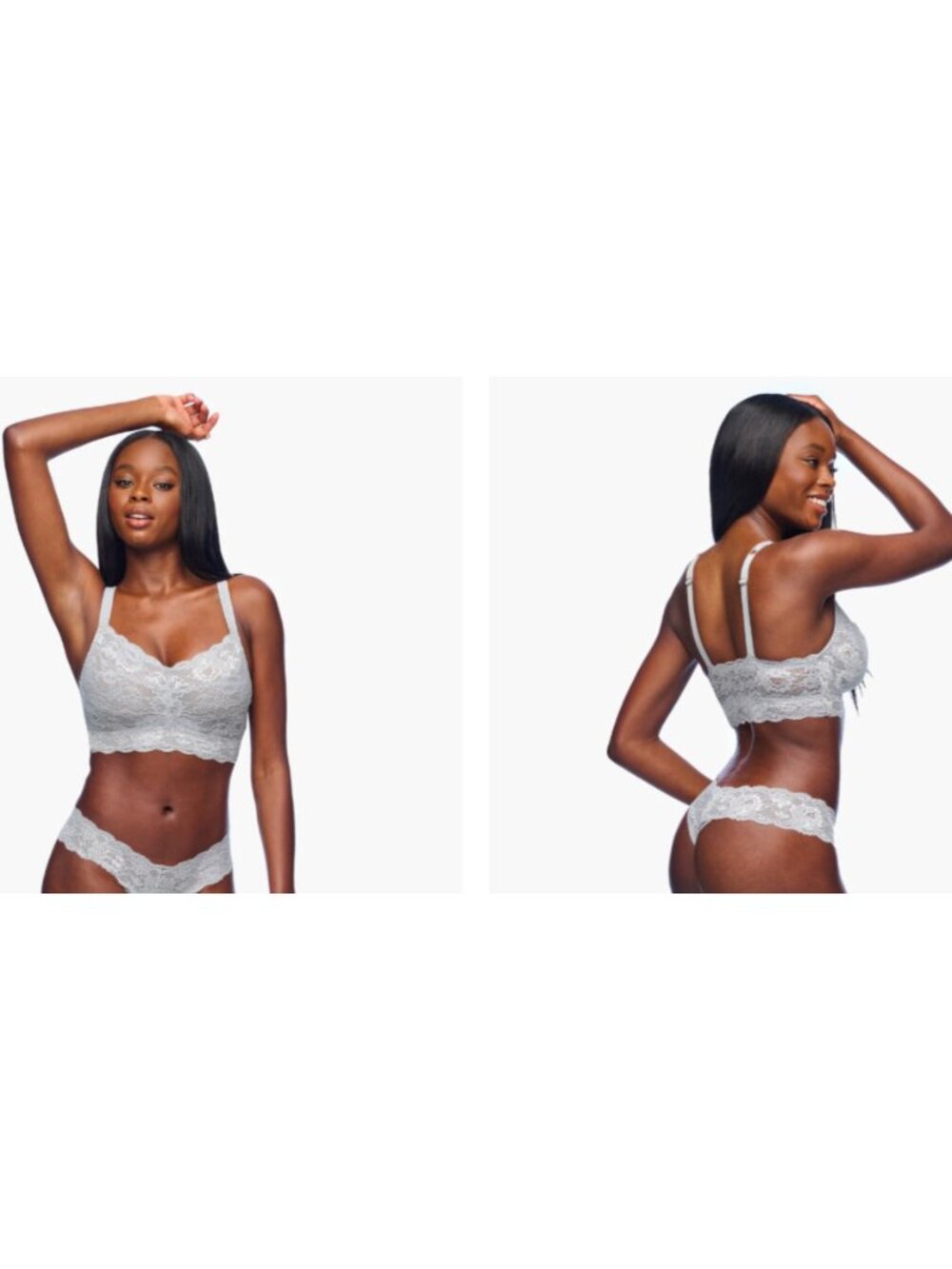 Cosabella Ultra Curvy Sweetie Bralette Lace Dove Gray XS NWT Wireless Bra - Picture 2 of 9